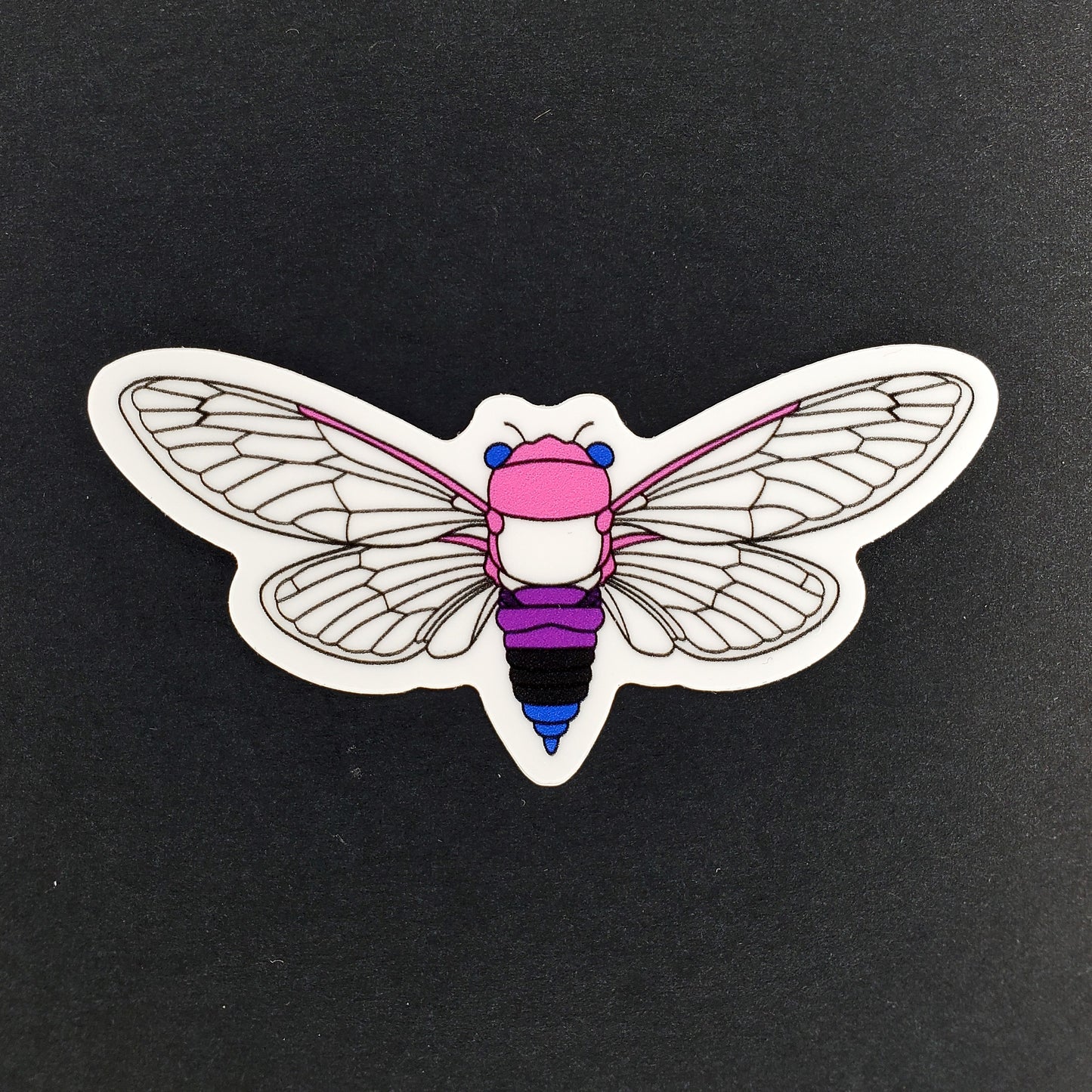 Genderfluid Cicada Sticker