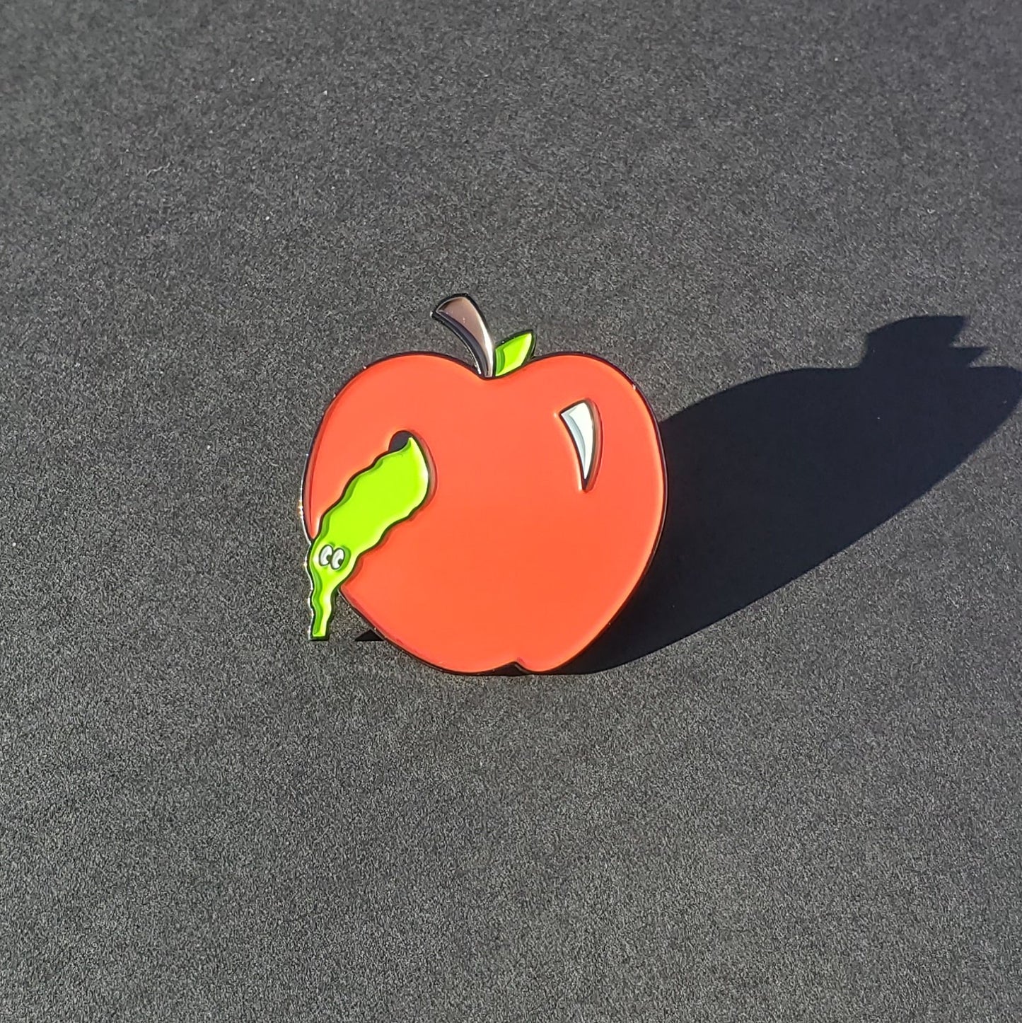 Worm In An Apple Pin