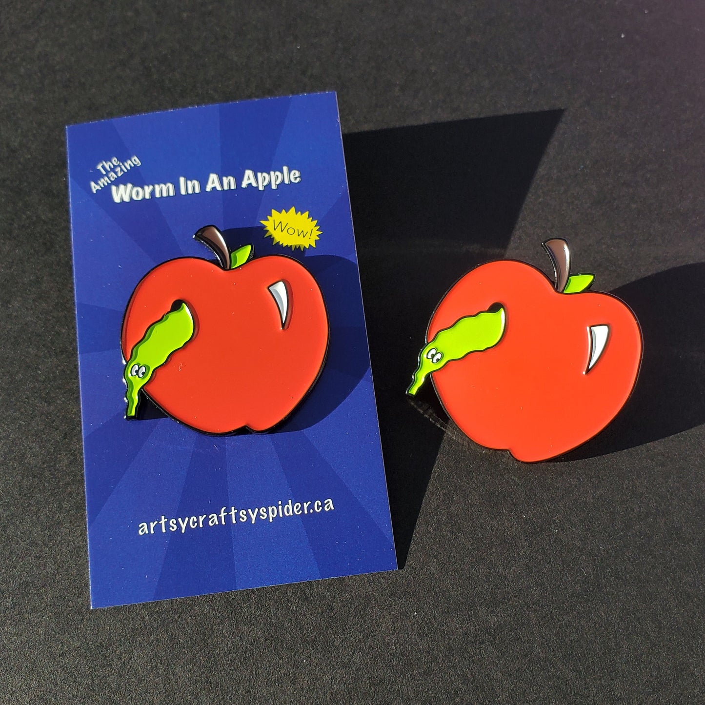 Worm In An Apple Pin
